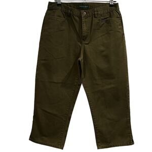 Lauren Jeans Co. Ralph Lauren Women’s Olive Green Pants Size 8 Classic Midcalf